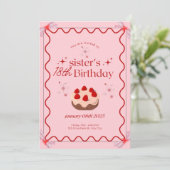 姉の誕生日の招待状 招待状 (スタンド正面)