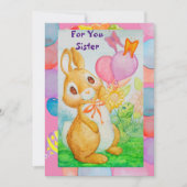 姉の誕生日の挨拶状  シーズンカード (正面)