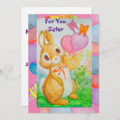 姉の誕生日の挨拶状 シーズンカード (正面/裏面)