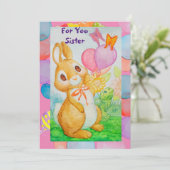 姉の誕生日の挨拶状  シーズンカード (スタンド正面)