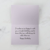 姉の誕生日ウィズおもしろい誕生日 カード (内部)