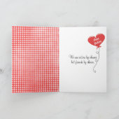 姉の誕生日用の髪の毛のついたスティックガール カード (内部)