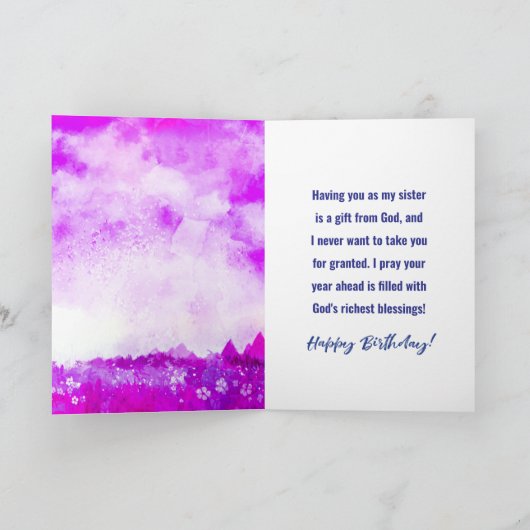姉の誕生日、私感謝していは毎日あなたのために神 シーズンカード (内部)