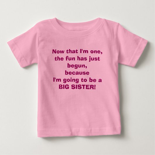 姉のTシャツになる ベビーTシャツ (正面)