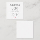 姉は叔母に昇進し、妊娠を明らかにする ノートカード (正面/裏面)