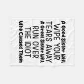 姉は涙を拭遠くにく素晴らし フリースブランケット (正面(横))