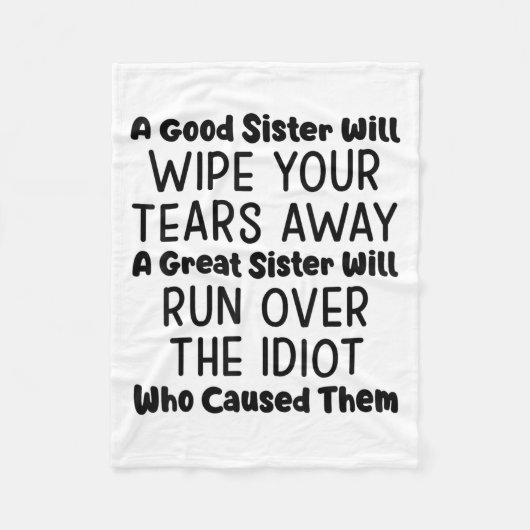 姉は涙を拭遠くにく素晴らし フリースブランケット (正面)