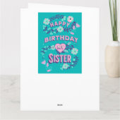 姉への大きなハッピーバースデー パーソナライズされた カード (裏面)