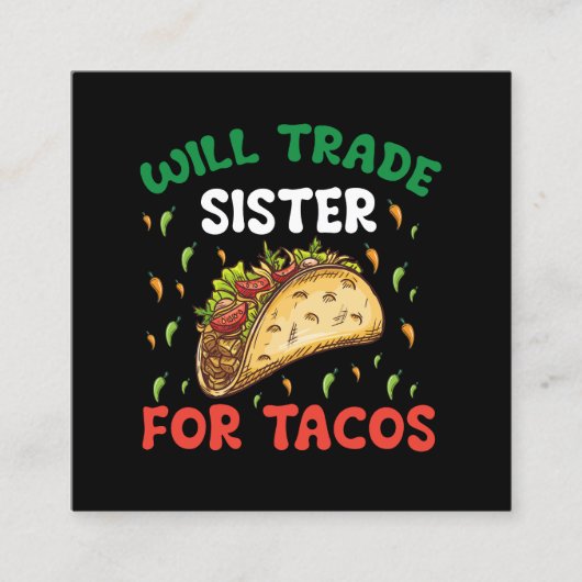 姉をタコスと交換 五月五日パーティ スクエア名刺 (正面)