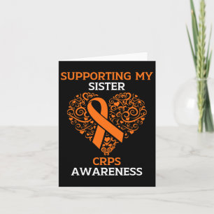 姉を支援するRSD CRPS Awareness Month オレンジリボン カード