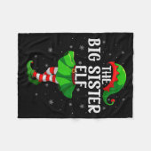 姉エルフクリスマス女子エルフチームXマス フリースブランケット (正面(横))