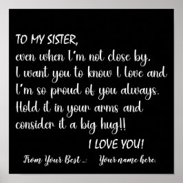 姉パーソナライズされた姉よ愛してる ポスター