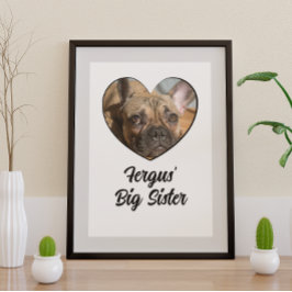 姉パーソナライズされた犬の写真 ポスター