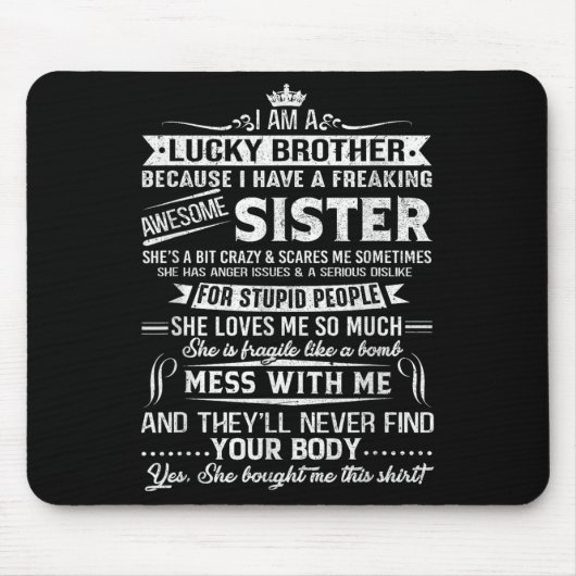 姉上の兄貴には幸運な贈り物だ マウスパッド (正面)