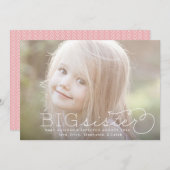 姉兄弟姉妹写真妊娠の告知 案内状 (正面/裏面)