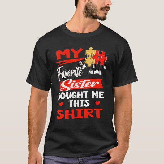 姉妹おもしろいに対す最高のる兄弟 Tシャツ (正面)