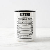 姉妹おもしろい栄養事実 ツートーンマグカップ (中央)