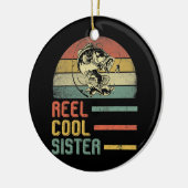 姉妹おもしろい漁女ママ母ママ父の日 セラミックオーナメント (左)