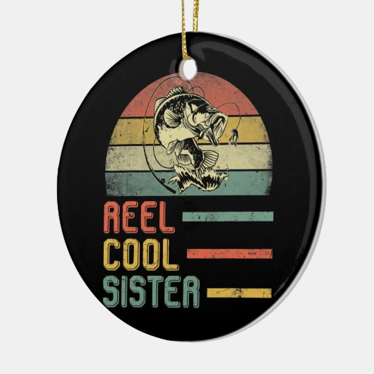 姉妹おもしろい漁女ママ母ママ父の日 セラミックオーナメント (左)