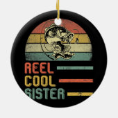 姉妹おもしろい漁女ママ母ママ父の日 セラミックオーナメント (裏面)