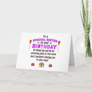 姉妹おもしろい誕生日 カード