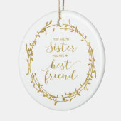 姉妹および親友のオーナメント セラミックオーナメント (左)