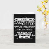 姉妹からの兄のためのクリスマスおもしろい1 カード (黄色い花)