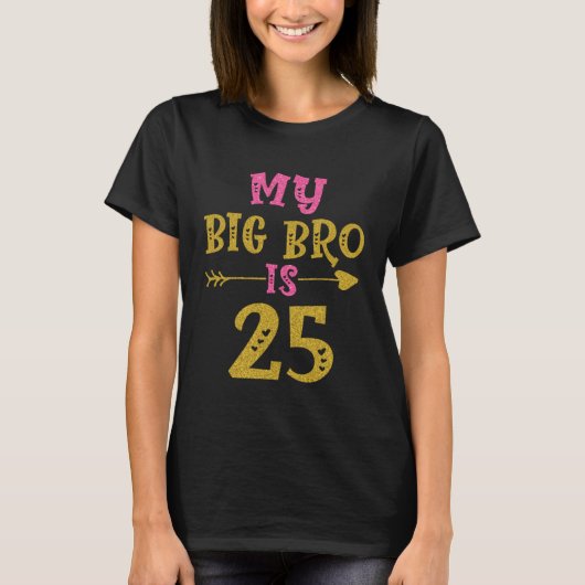 姉妹から兄へハーツ25歳の誕生日おめでとう Tシャツ (正面)