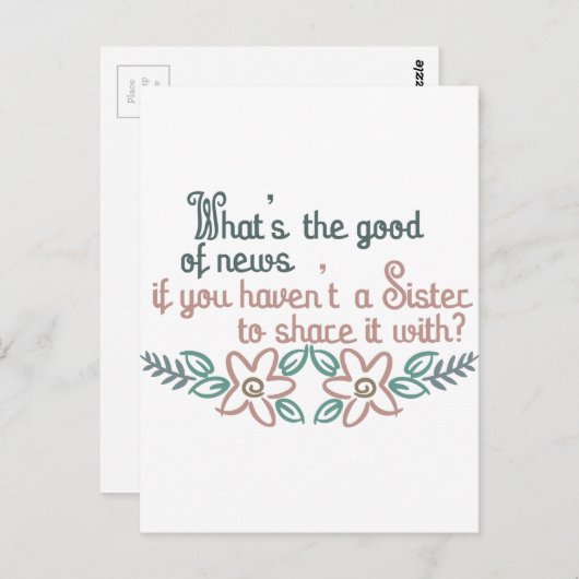 姉妹から共有 ポストカード (正面/裏面)