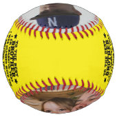 姉妹か兄最高の弟から弟へ写真 ソフトボール (裏面)