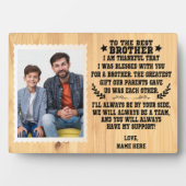 姉妹か兄最高の弟から弟へ写真 フォトプラーク (正面)