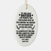 姉妹か兄最高の弟に対して セラミックオーナメント (右)