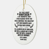 姉妹か兄最高の弟に対して セラミックオーナメント (左)