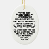 姉妹か兄最高の弟に対して セラミックオーナメント (裏面)