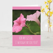 姉妹がんと重病を支える カード (黄色い花)