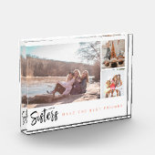 姉妹が友最高の人を三つの写真コラージュ フォトブロック (左)