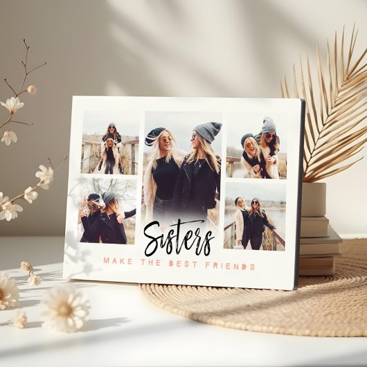 姉妹が友最高の人を写真白番 フォトプラーク