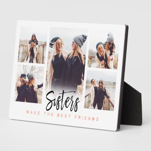 姉妹が友最高の人を写真白番 フォトプラーク (側面)