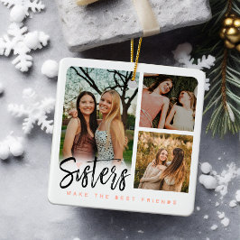 姉妹が友最高の人を6写真集にする セラミックオーナメント