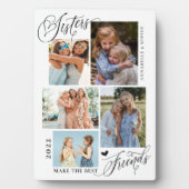 姉妹が友最高の達の写真コラージュ フォトプラーク (正面)