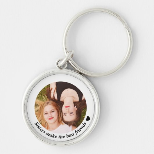 姉妹が友最高の達を写真に キーホルダー (正面)