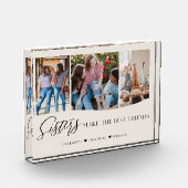 姉妹が友達を作最高のる写真記念クリーム フォトブロック (左)