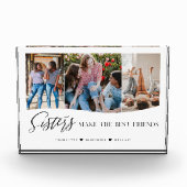 姉妹が友達を作最高のる3写真記念 フォトブロック (正面)