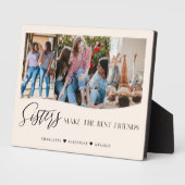 姉妹が友達を作最高のる3写真記念 フォトプラーク (側面)