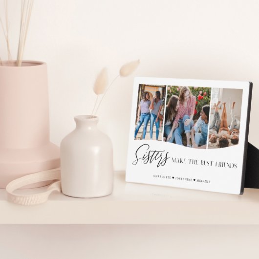 姉妹が友達を作最高のる3写真記念 フォトプラーク