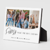 姉妹が友達を作最高のる3写真記念 フォトプラーク (側面)