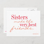 姉妹が友達を最高の作る – はがき (正面/裏面)