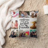 姉妹が完璧な友最高の人を作る写真コラージュ クッション (ブランケット)