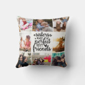 姉妹が完璧な友最高の人を作る写真コラージュ クッション (裏面)