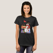 姉妹であることが大好きなスノーマンクリスマス Tシャツ (正面フル)